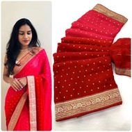1-Minute Ready-to-wear One Tone & Two Tone Heavy Georgette Saree
