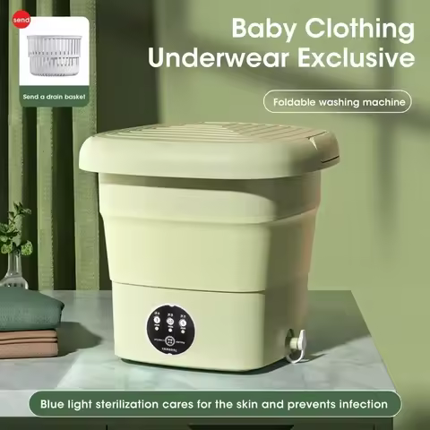 Folding Washing Machine Clothes Sock Barrel Washing Machine Centrifuge Mini Underwear Portable Washi