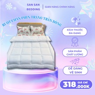 White Cotton Blanket Filler Weighs 3kg, Size 2mx2m2, Thick, Warm, Easy to Clean