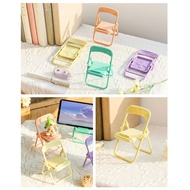Universal Creative Interesting Mini Foldable Chair Mobile Phone Holder For iphone &amp; Huawei &amp; All Android Phones Practical Desktop Storage Mobile Plastic Phone Stand Holder