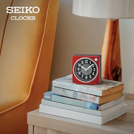 นาฬิกาปลุก แบบตั้งโต๊ะขนาดเล็ก SEIKO Alarm Clock รุ่น QHE197R สีแดง QHE197W สีขาว QHE197S สีเงิน QHE196R สีแดง QHE196K สีเทา QHE196S สีเงิน QHE196G สีทอง เข็มเดินเรียบ