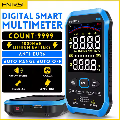 S1 10000 counts Large screen Digital Multimeter DC&AC 1000V 99.99 MΩ 10mF 10MHz CAT III 1000V