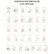 [Individual] Bear Savings Challenge | 30pcs | Cute Cash Envelope Challenge | A7 Money Savings Challe