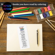 12pcs 2025 Reading List Bookmark, Coloring Book Tracker & Rating Reading Log Funny Reading List Page