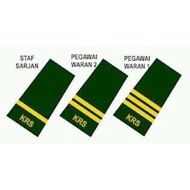Pangkat epolet sulam KRS staf sarjan / pegawai waran 2 / pegawai waran 1