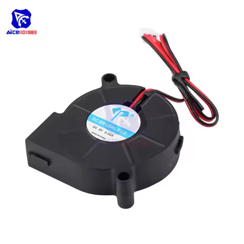 3D Printer 5015 5/12/24V 0.18A Exhaust Cooling Fan Lower Radiator Cooling Fan PBT Anti-Plastic Mater