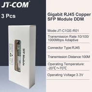 JT-COM Gigabit RJ45 to SFP Copper 1000Mbps SFP Transceiver Module Compatible with Cisco/Mikrotik Eth