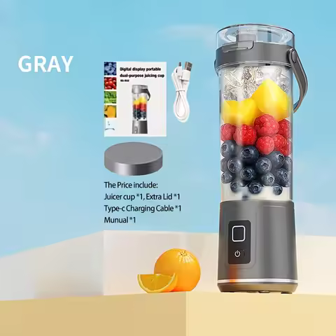 Portable Blender Cup, Electric USB Juicer Blender, Mini Blender, Portable Blender for Shakes and Smo