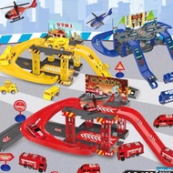 Race track assembly toy box for children, parking lot racing track, car, plane, multi-model assembly