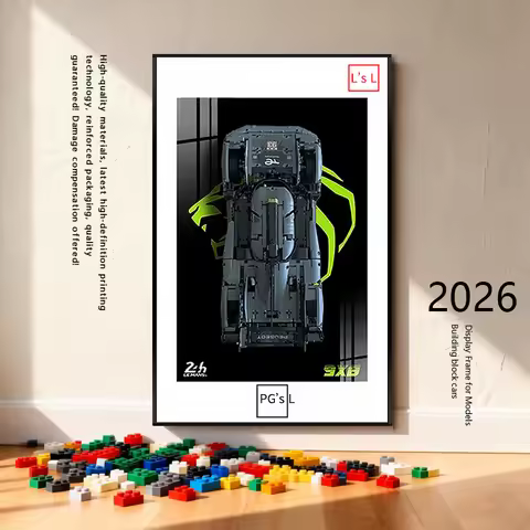 NEW Wall Mount Display box Photo Frame Suitable for LEGO 42156F1 PGEOT 9X8 LeMans building block car