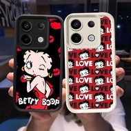 O-30 Betty Girl Boop Casing for Xiaomi POCO M6 X6 NEO M7 M4 Pro Black and White