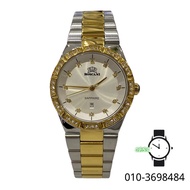 Roscani Sapphire Glass Silver Gold Stainless Steel Band Ladies Watch BLE437G4