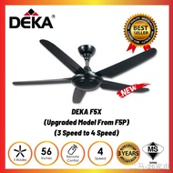 ۩❦DEKA F5P / F5X K9 Ceiling Fan 56" AC Motor 5 Blades With 3&4 Speed Remote Control Kipas Siling(Mot
