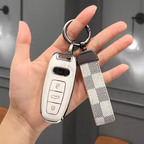 Protection Shell Holder for Audi A3 8Y A4 A6 A7 A8 E-tron Q5 Q8 C8 D5 TPU Car Smart Key Case Cover A