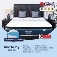 Central New Gold Red Ruby - SpringBed Set - Ukuran 200 x 200 cm