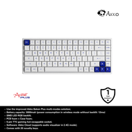 (AONE PLUS SS2) Akko White &amp; Blue 3084B Plus Multi-Mode Wireless Hot-Swap Keyboard