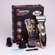 Geemy 3 in 1 Set GM-789 Rechargeable Shaver & Trimmer/Nose Trimmer