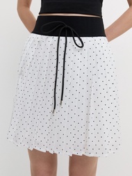 [Pomelo] กระโปรงลายจุดผูกโบว์ / Bow Tie Polka Dot Skirt