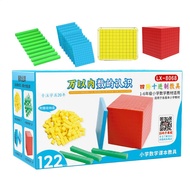 Base 10 Math Manipulatives Colorful Base Ten Blocks & Activities Set for Boys Girls Preschoolers Kin