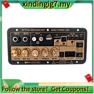 【】Digital Bluetooth Stereo Amplifier Board Subwoofer Dual Microphone Karaoke Car Amplifiers Speaker