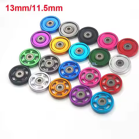 2PCS 95301 95499 15437 94860 13mm/11.5mm Aluminum Rollers Hollow Wheel Guide Roller Tamiya Mini 4WD 