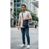 Sling Beg jeans guna kain jeans kepala kain (unisex)