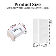 【PLAYFUL】18/25cm Storage Cabinet Large Capacity Portable Transparent Storage Box Foldable Stackable 