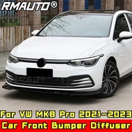 For Golf MK8 R-Line GTI Body Kit Bumper Lip Cover Matte Black Sport Style For VW Golf MK8 GTI R-Line