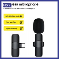 N&Y   Wireless  Microphone K9 Type-C 1-to-1 Wireless Lapel Mic for Smartphone Recording Podcast .