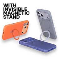 Classy Basic Sleek Silicone Kickstand Magnetic Case for iPhone 11 12 13 14 15 16 17 air 17 pro max