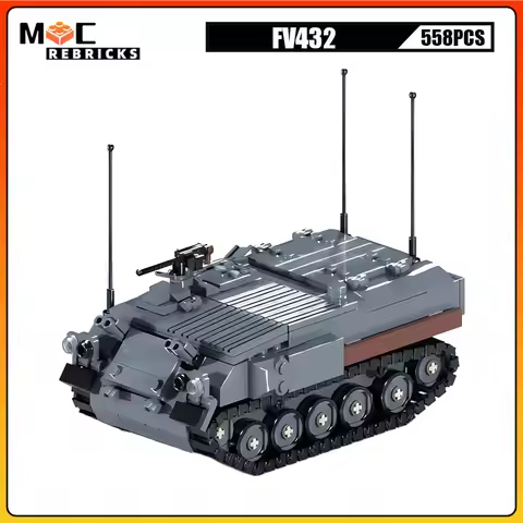 Army Armor Fighting Vehicles FV432 Military Tank Infantry Transport Panzer MOC Building Blocks Assem