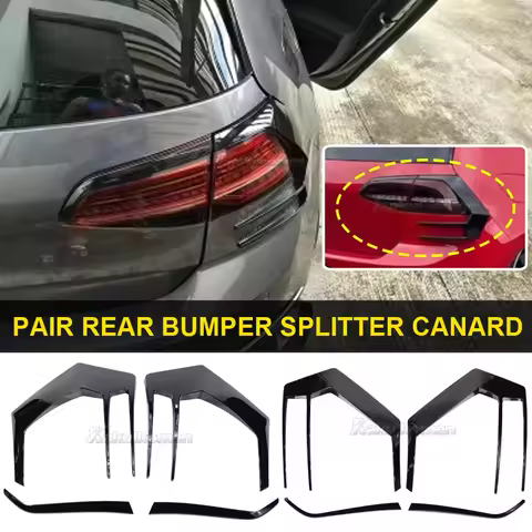 Rear Bumper Splitter Canard Fog Lamp Light Trim Exterior Modification For VW Golf 7 7.5 MK7 MK7.5 GT
