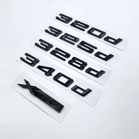 Old Letters 318d 320d 325d 330d 335d 350d Glossy Black 3D Emblem for 3 Series F31 F34 XDRIVE Car Tru