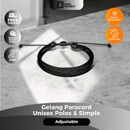 Men's Black Paracord Rope Bracelet 4mm – Bracelet 550Lbs Aesthetic Survival Bracelet Men