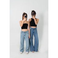 Premium asoka kaito petite Jeans 1720 - highwaist pants wide leg Culottes Jeans