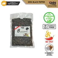 OriSpice 200g 100% Pure Sarawak Black Pepper Peppercorn Vacumm Pack / Berry / Lada Hitam Biji / 砂拉越纯真黑胡椒粒 真空包装