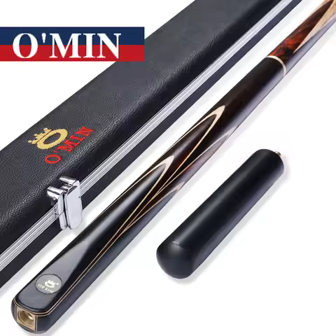 2017 New O'Min 3/4 Snooker Cues 9.5mm/10mm/11.5mm Tips 3 4 Snooker Cues Case Set China