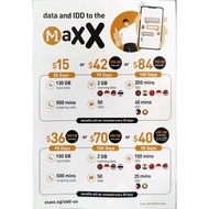 M1 Maxx Prepaid Data Plan ($12/$15/$36/$42) Top Up / Renew / Recharge