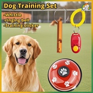 cat dog training 3-piece set bell whistle pet training clicker training helper dog obedience trainer
