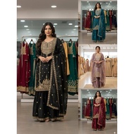 Cording Sequence Embroidered Top, Sharara & Dupatta