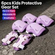 2-5 Years Old Kids 6pcs Safety Protective Gear Set, CPSIA Certified Crash Pad For Skateboard, Bicycl