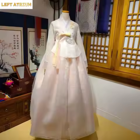 Women Princess Palace Costume Korean Ethnic Wedding Summer Dress Hanbok Set Korean Traditional dress