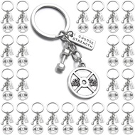 PHAETON 20PCS Power Sports Barbell Dumbbell Charm Weight Gym Weightlifting Keychain 45 Pounds Weight