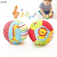 [SUN] Soft Cloth Rattle Ball Baby For 0-36 Months Stuffed Baby Play Ball Sensory Toy