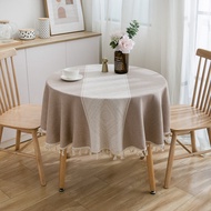 Yimanqiyun Green Jacquard Geometric Tablecloth Art Round Table Coffee Table Table Cloth Art Long Tab