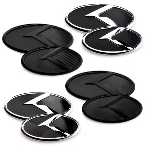 2pcs x 3D ABS K Logo Front Grill Emblem Rear Trunk Badge Car Sticker Decal for Kia K5 2011-2013 Opti
