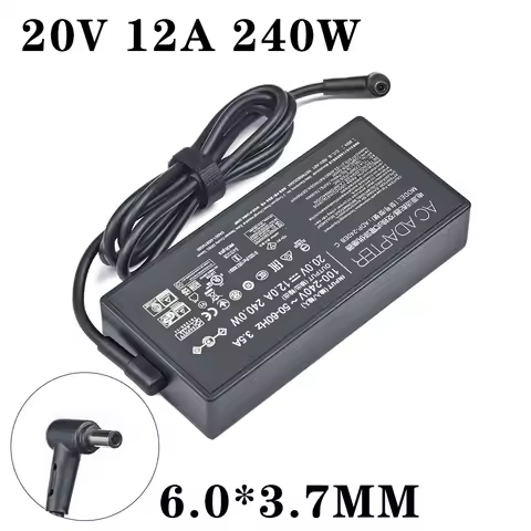New 20V 12A 240W AC Adapter Laptop Charger For ASUS ROG 15 GX550LXS RTX2080 Power Supply ADP-240EB B