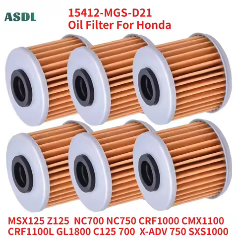 15412-MGS-D21 Oil Filter For Honda MSX125 Z125 NC700 NC750 CRF1000 CMX1100 CRF1100L GL1800 C125 700