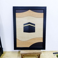 FRAME WALL DECO KAABAH MINIMALIS LAMINATED PLAYWOOD