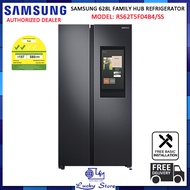 (Bulky) SAMSUNG RS62T5F04B4/SS 628L SMART HUB SIDE BY SIDE REFRIGERATOR, 2 TRICKS, FREE DELIVERY, FREE INSTALLATION, RS62T5F04B4